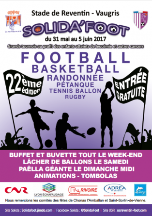 Suivez en direct Solida’Foot, le tournoi solidaire de l’US Reventin